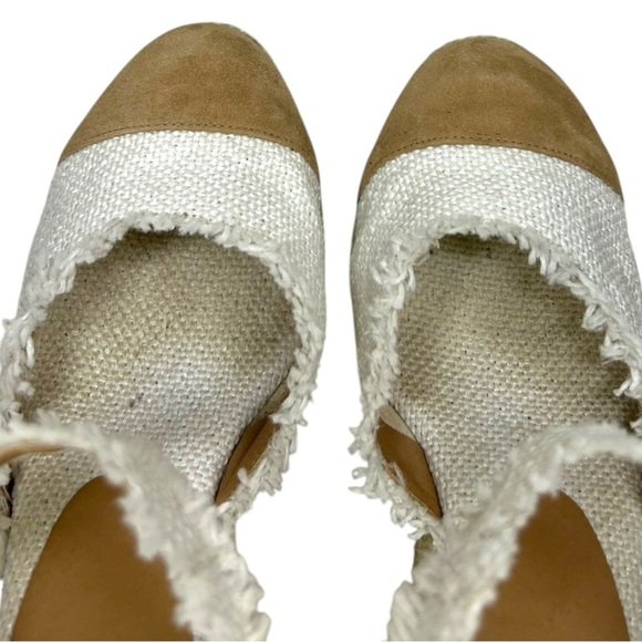 CASTAÑER, Women’s ‘Carla’ Wedge Espadrille Fringed Canvas, White Size 37 IT 7 US - Picture 12 of 14